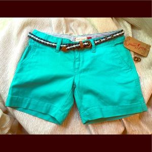 Juniors Sea green Red Camel shorts
